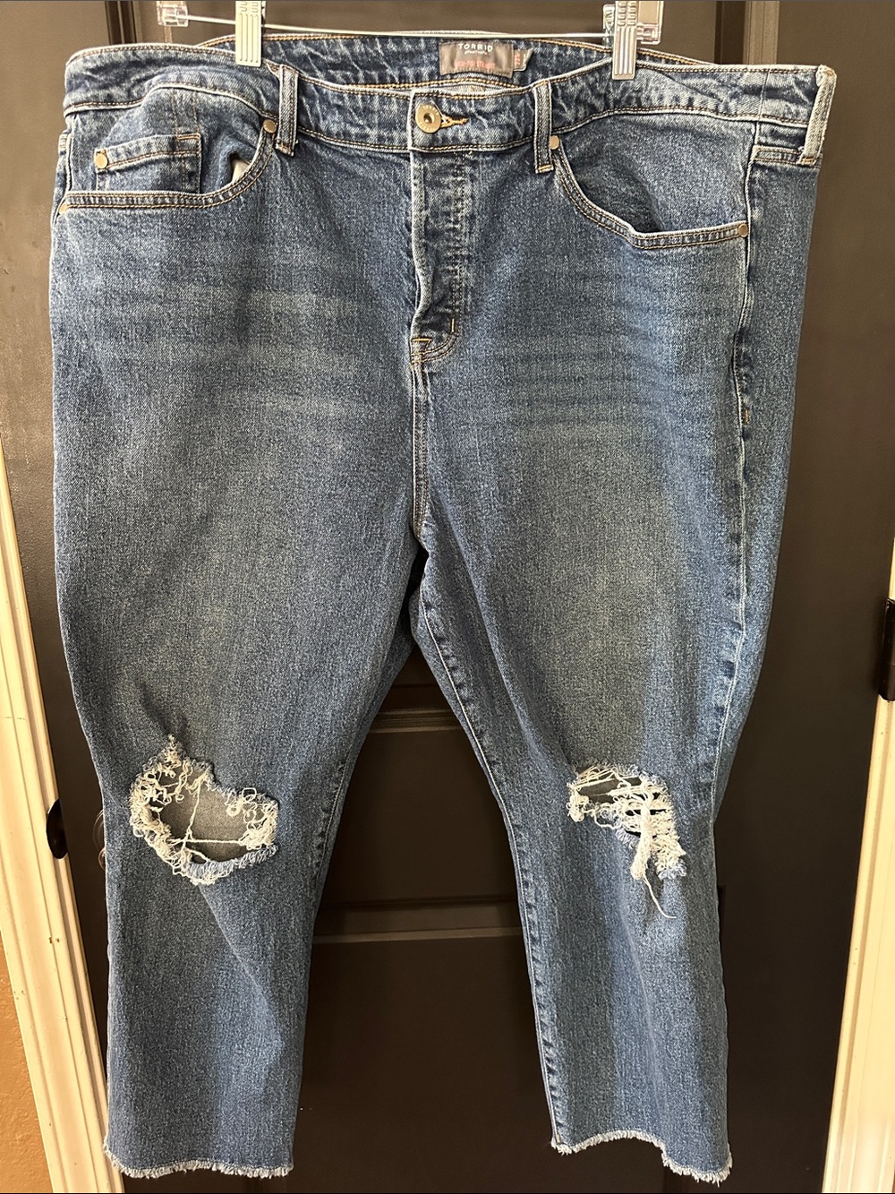 torrid Dark Blue Button-Fly Denim Jeans